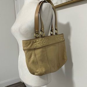 Coach East West Studded Tote